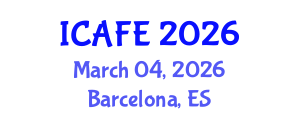 International Conference on Agricultural and Food Engineering (ICAFE) March 04, 2026 - Barcelona, Spain