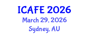 International Conference on Agricultural and Food Engineering (ICAFE) March 29, 2026 - Sydney, Australia