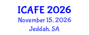 International Conference on Agricultural and Food Engineering (ICAFE) November 15, 2026 - Jeddah, Saudi Arabia