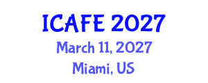 International Conference on Agricultural and Food Engineering (ICAFE) March 11, 2027 - Miami, United States International Conference on Agricultural and Food Engineering (ICAFE) March 11, 2027 - Miami, United States