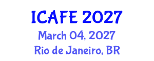 International Conference on Agricultural and Food Engineering (ICAFE) March 04, 2027 - Rio de Janeiro, Brazil International Conference on Agricultural and Food Engineering (ICAFE) March 04, 2027 - Rio de Janeiro, Brazil