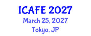 International Conference on Agricultural and Food Engineering (ICAFE) March 25, 2027 - Tokyo, Japan International Conference on Agricultural and Food Engineering (ICAFE) March 25, 2027 - Tokyo, Japan