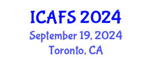 International Conference on Agricultural and Food Sciences (ICAFS) September 19, 2024 - Toronto, Canada