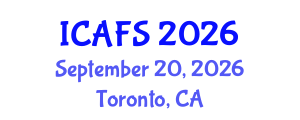 International Conference on Agricultural and Food Sciences (ICAFS) September 20, 2026 - Toronto, Canada