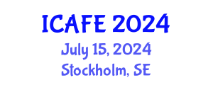 International Conference on Agricultural and Forestry Engineering (ICAFE) July 15, 2024 - Stockholm, Sweden