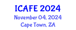 International Conference on Agricultural and Forestry Engineering (ICAFE) November 04, 2024 - Cape Town, South Africa