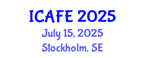 International Conference on Agricultural and Forestry Engineering (ICAFE) July 15, 2025 - Stockholm, Sweden