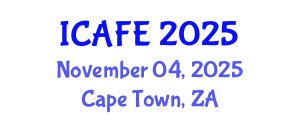 International Conference on Agricultural and Forestry Engineering (ICAFE) November 04, 2025 - Cape Town, South Africa