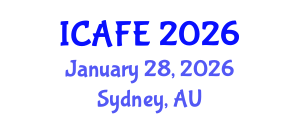 International Conference on Agricultural and Forestry Engineering (ICAFE) January 28, 2026 - Sydney, Australia