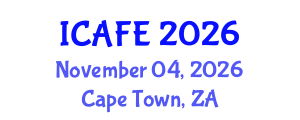 International Conference on Agricultural and Forestry Engineering (ICAFE) November 04, 2026 - Cape Town, South Africa