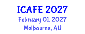 International Conference on Agricultural and Forestry Engineering (ICAFE) February 01, 2027 - Melbourne, Australia International Conference on Agricultural and Forestry Engineering (ICAFE) February 01, 2027 - Melbourne, Australia