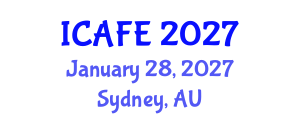 International Conference on Agricultural and Forestry Engineering (ICAFE) January 28, 2027 - Sydney, Australia