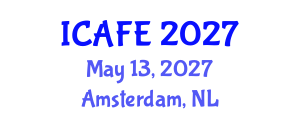 International Conference on Agricultural and Forestry Engineering (ICAFE) May 13, 2027 - Amsterdam, Netherlands International Conference on Agricultural and Forestry Engineering (ICAFE) May 13, 2027 - Amsterdam, Netherlands