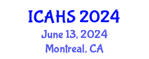 International Conference on Agricultural and Horticultural Sciences (ICAHS) June 13, 2024 - Montreal, Canada