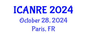 International Conference on Agricultural and Natural Resources Engineering (ICANRE) October 28, 2024 - Paris, France
