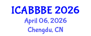 International Conference on Agricultural, Bioengineering, Biological and Biosystems Engineering (ICABBBE) April 06, 2026 - Chengdu, China International Conference on Agricultural, Bioengineering, Biological and Biosystems Engineering (ICABBBE) April 06, 2026 - Chengdu, China