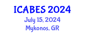 International Conference on Agricultural, Biological and Ecosystems Sciences (ICABES) July 15, 2024 - Mykonos, Greece
