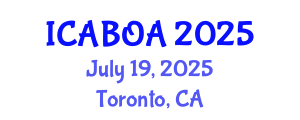 International Conference on Agricultural Biotechnology and Organic Agriculture (ICABOA) July 19, 2025 - Toronto, Canada