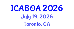 International Conference on Agricultural Biotechnology and Organic Agriculture (ICABOA) July 19, 2026 - Toronto, Canada