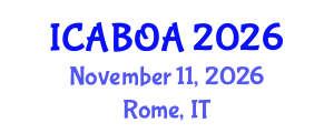 International Conference on Agricultural Biotechnology and Organic Agriculture (ICABOA) November 11, 2026 - Rome, Italy