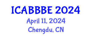 International Conference on Agricultural, Biotechnology, Biological and Biosystems Engineering (ICABBBE) April 11, 2024 - Chengdu, China