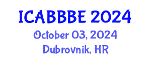 International Conference on Agricultural, Biotechnology, Biological and Biosystems Engineering (ICABBBE) October 03, 2024 - Dubrovnik, Croatia