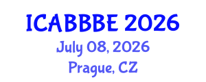 International Conference on Agricultural, Biotechnology, Biological and Biosystems Engineering (ICABBBE) July 08, 2026 - Prague, Czechia International Conference on Agricultural, Biotechnology, Biological and Biosystems Engineering (ICABBBE) July 08, 2026 - Prague, Czechia