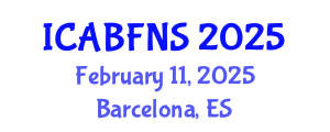 International Conference on Agricultural Biotechnology, Food and Nutritional Sciences (ICABFNS) February 11, 2025 - Barcelona, Spain