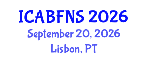 International Conference on Agricultural Biotechnology, Food and Nutritional Sciences (ICABFNS) September 20, 2026 - Lisbon, Portugal