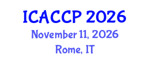 International Conference on Agricultural Chemistry and Crop Protection (ICACCP) November 11, 2026 - Rome, Italy