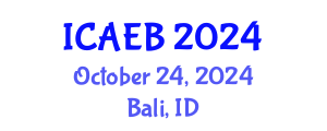 International Conference on Agricultural Economics and Business (ICAEB) October 24, 2024 - Bali, Indonesia