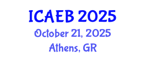 International Conference on Agricultural Economics and Business (ICAEB) October 21, 2025 - Athens, Greece