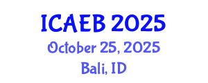 International Conference on Agricultural Economics and Business (ICAEB) October 25, 2025 - Bali, Indonesia