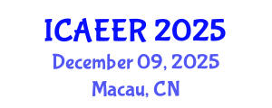 International Conference on Agricultural Economics and Environmental Research (ICAEER) December 09, 2025 - Macau, China