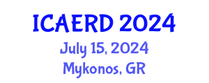International Conference on Agricultural Economics and Rural Development (ICAERD) July 15, 2024 - Mykonos, Greece