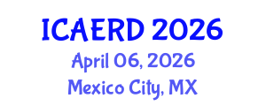 International Conference on Agricultural Economics and Rural Development (ICAERD) April 06, 2026 - Mexico City, Mexico International Conference on Agricultural Economics and Rural Development (ICAERD) April 06, 2026 - Mexico City, Mexico