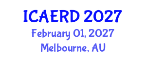 International Conference on Agricultural Economics and Rural Development (ICAERD) February 01, 2027 - Melbourne, Australia International Conference on Agricultural Economics and Rural Development (ICAERD) February 01, 2027 - Melbourne, Australia