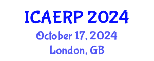 International Conference on Agricultural Economics and Rural Policies (ICAERP) October 17, 2024 - London, United Kingdom