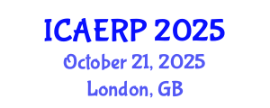 International Conference on Agricultural Economics and Rural Policies (ICAERP) October 21, 2025 - London, United Kingdom