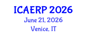 International Conference on Agricultural Economics and Rural Policies (ICAERP) June 21, 2026 - Venice, Italy