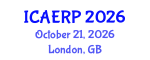 International Conference on Agricultural Economics and Rural Policies (ICAERP) October 21, 2026 - London, United Kingdom