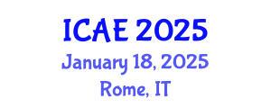 International Conference on Agricultural Economics (ICAE) January 18, 2025 - Rome, Italy