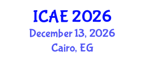 International Conference on Agricultural Economics (ICAE) December 13, 2026 - Cairo, Egypt International Conference on Agricultural Economics (ICAE) December 13, 2026 - Cairo, Egypt