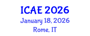 International Conference on Agricultural Economics (ICAE) January 18, 2026 - Rome, Italy