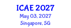 International Conference on Agricultural Economics (ICAE) May 03, 2027 - Singapore, Singapore International Conference on Agricultural Economics (ICAE) May 03, 2027 - Singapore, Singapore