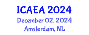 International Conference on Agricultural Engineering and Agroecology (ICAEA) December 02, 2024 - Amsterdam, Netherlands