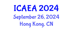 International Conference on Agricultural Engineering and Agroecology (ICAEA) September 26, 2024 - Hong Kong, China