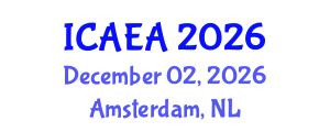 International Conference on Agricultural Engineering and Agroecology (ICAEA) December 02, 2026 - Amsterdam, Netherlands International Conference on Agricultural Engineering and Agroecology (ICAEA) December 02, 2026 - Amsterdam, Netherlands