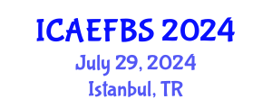 International Conference on Agricultural Engineering, Food and Beverage Systems (ICAEFBS) July 29, 2024 - Istanbul, Turkey