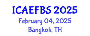 International Conference on Agricultural Engineering, Food and Beverage Systems (ICAEFBS) February 04, 2025 - Bangkok, Thailand